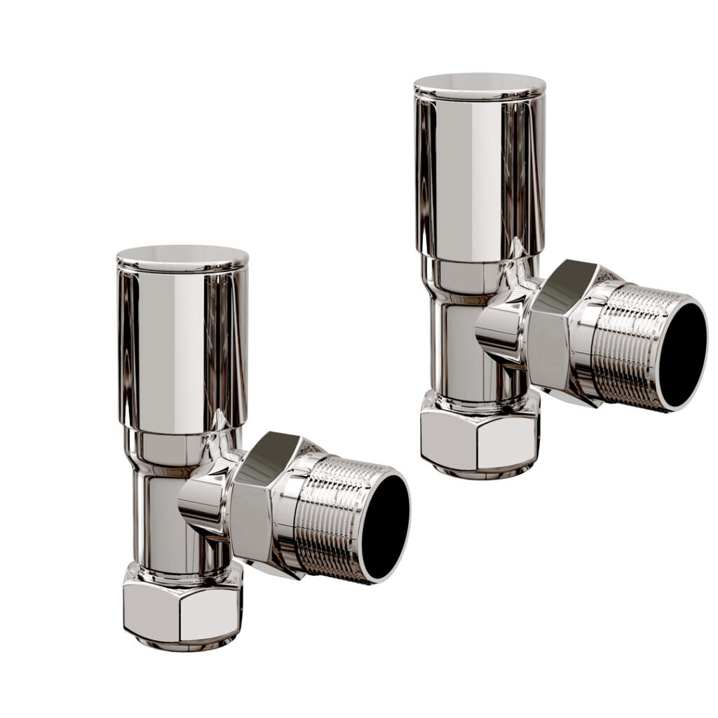 Manual Angled Radiator Valves Chrome